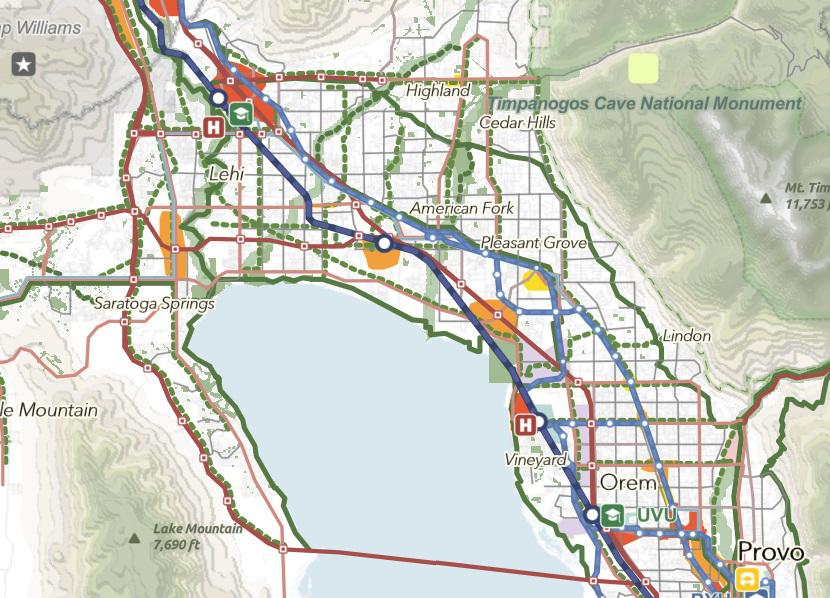 A map of the Wasatch Choice Vision
