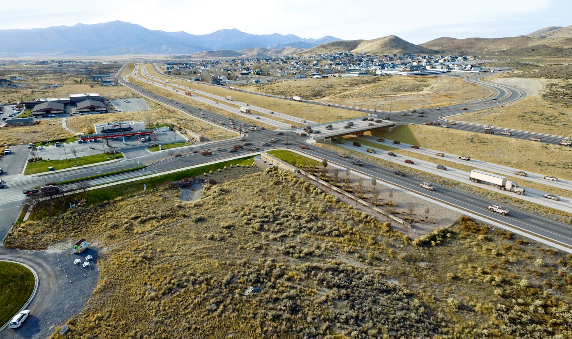 Photo of a proposed new interchange at SR73 and Ranches PKWY in Eagle Mountain.